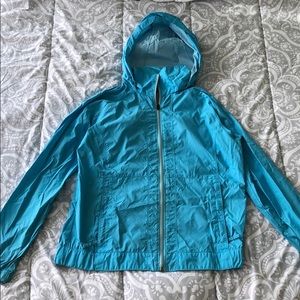 Light blue Columbia rain jacket